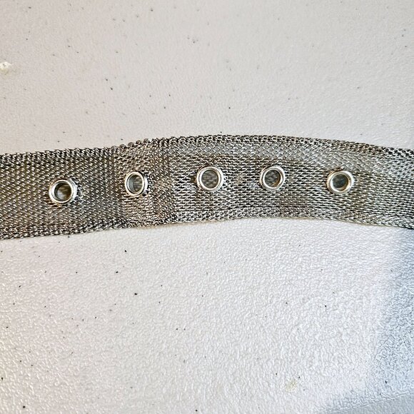 Vintage 90's Two Tone, Gold & Silver Mesh Belt, 40"L X 1 1/4"W - Picture 11 of 11